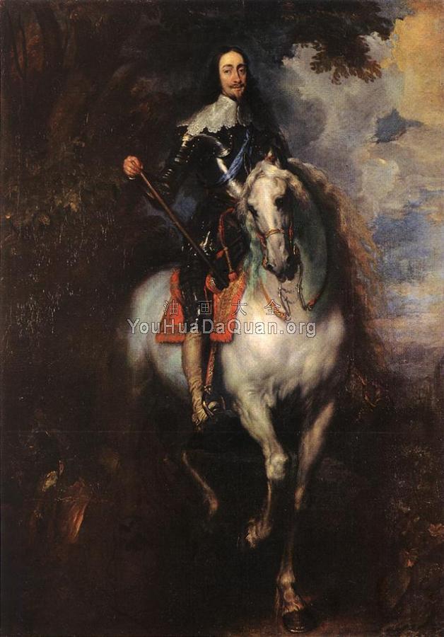 Equestrian Portrait of Charles I, King of England - 安东尼·凡·戴克